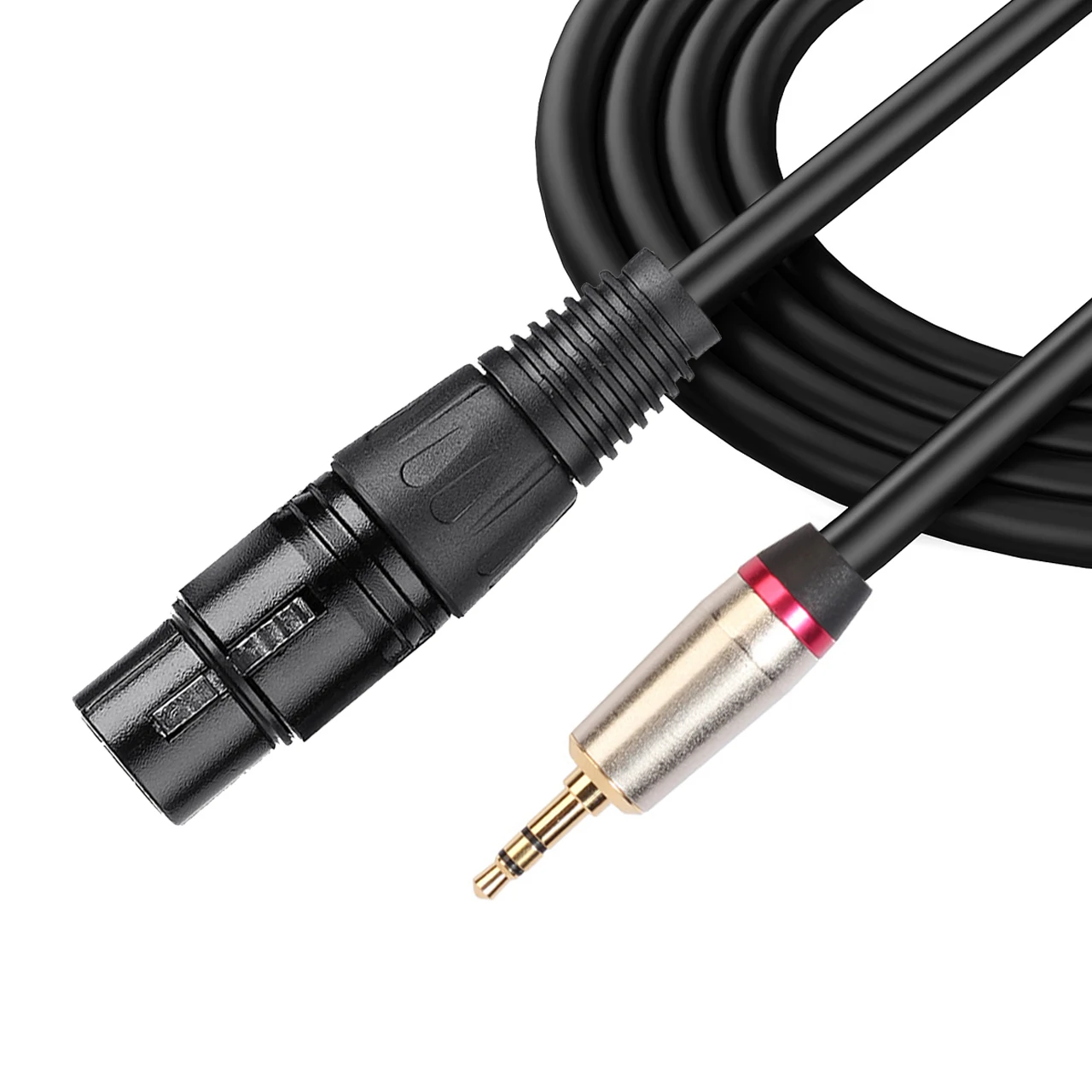 xlr 3p to 3.5mm cable 1/8' 3.5mm Trs Stereo Mini Jack Male To Xlr Female Balanced xlr to 3.5 48v
