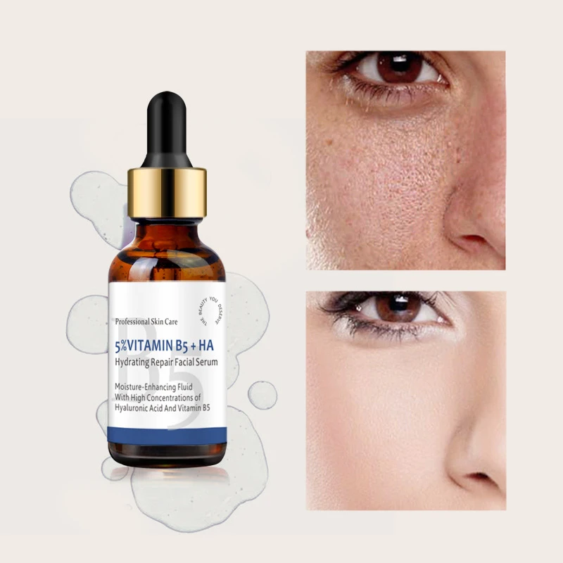 Wholesale Private Label OEM serum Moisturizing Anti-aging Repairing Anti-wrinkle korean cosmetics 5%vitamin b5 hyaluronic acid