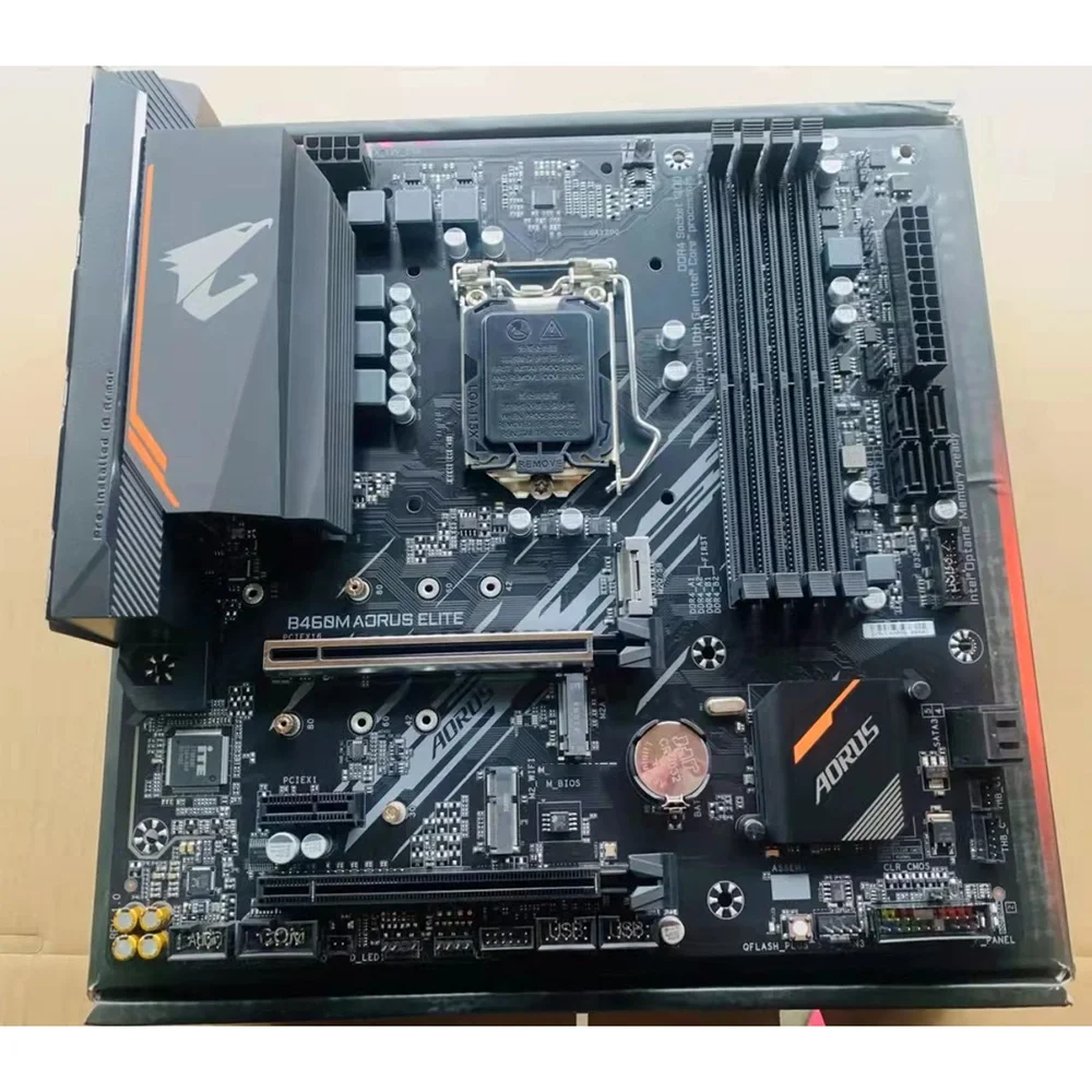 Desktop Motherboard For Gigabyte B460M AORUS ELITE DDR4 128GB PCI-E 3.0 M.2 B460 LGA 1200 100% Tested Fast Ship
