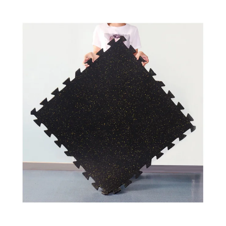 Anti-slip Fitness Sports 10/15/20mm Gym Floor Mats Rubber Interlocking