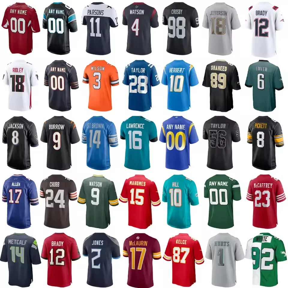 2023 24 New Design Us America 32 Teams Top Quality Embroidered Rugby Stitched Football Jersey For Men Women Kids Youth