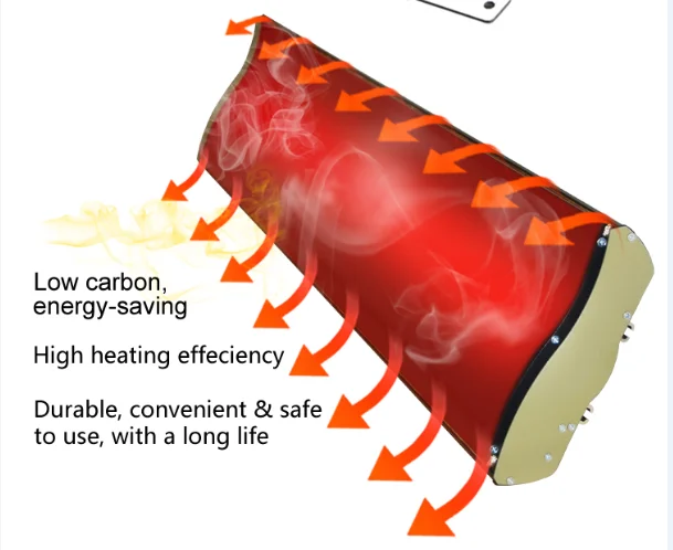 JHheatsup hot sale 2.4kw Waterproof patio instant heat element heat Electric Far Infrared Heater without controller