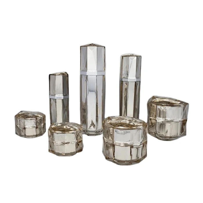 Deluxe 30ml 50ml100ml squeeze pump empty acrylic cosmetic products face lotion cream bottle packaging set