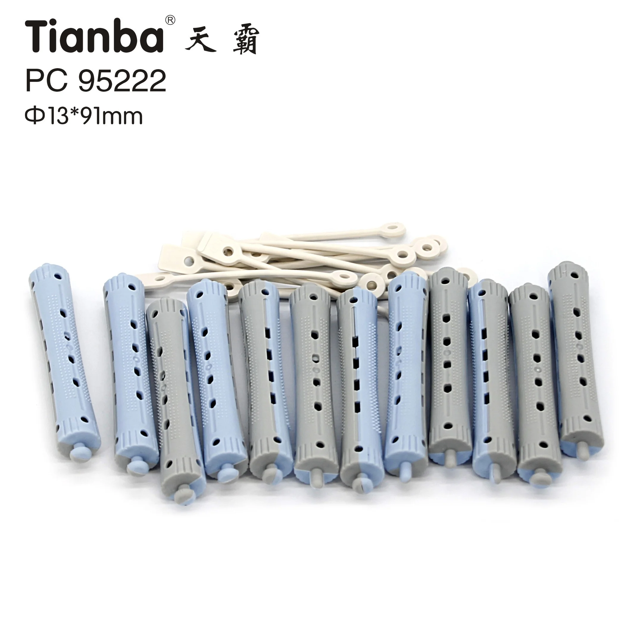 Manufacturing Plastic Hair Rollers Pern Rods For Salon 12pcs/bag