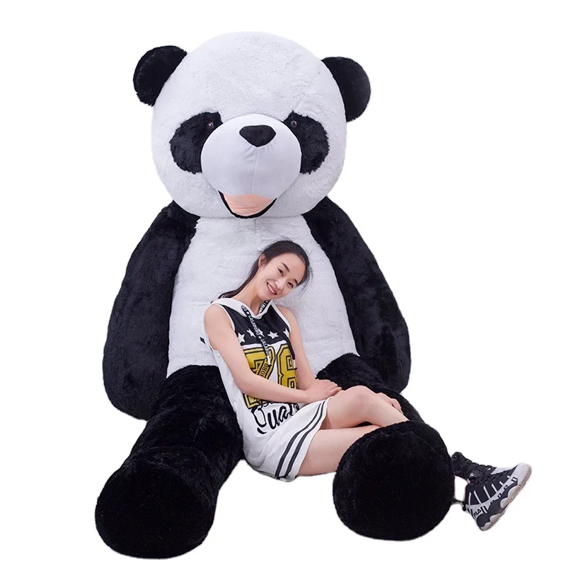 new sunrise custom made super lovely promotional soft stuffed big panda doll toy high quality plush giant panda hugging pillow