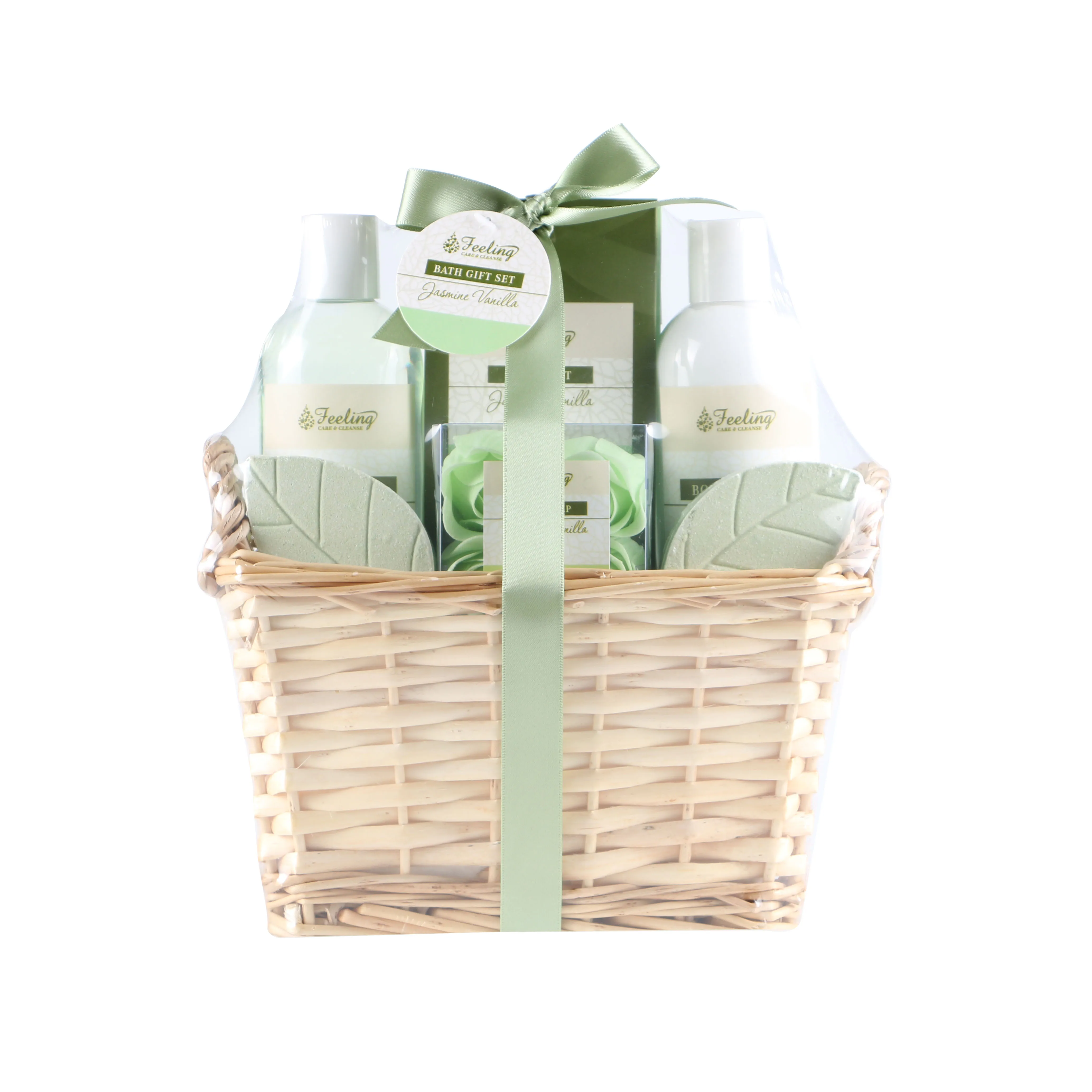 
Hot Sale Private Label OEM Jasmine Vanilla Bath Gift Basket 