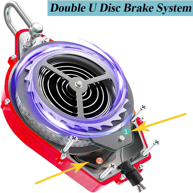 Steel Wire Rope Self Retracting Lifeline Shock Absorbing Lanyard Portable Worker Retractable Lanyard Fall Arrester