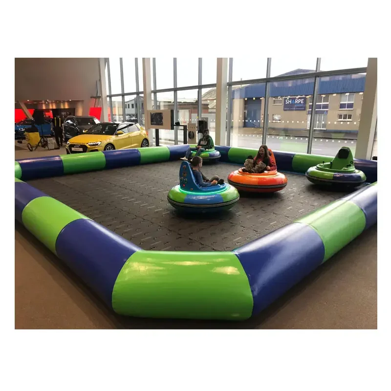 blow up bumper cars inflatable arena racing track with bottom perimeter race kids soft play inflatable bumper car