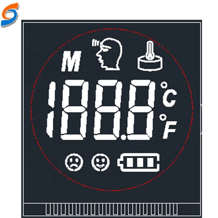 2020 customized digital segment infrared temperature thermometer sensor lcd display
