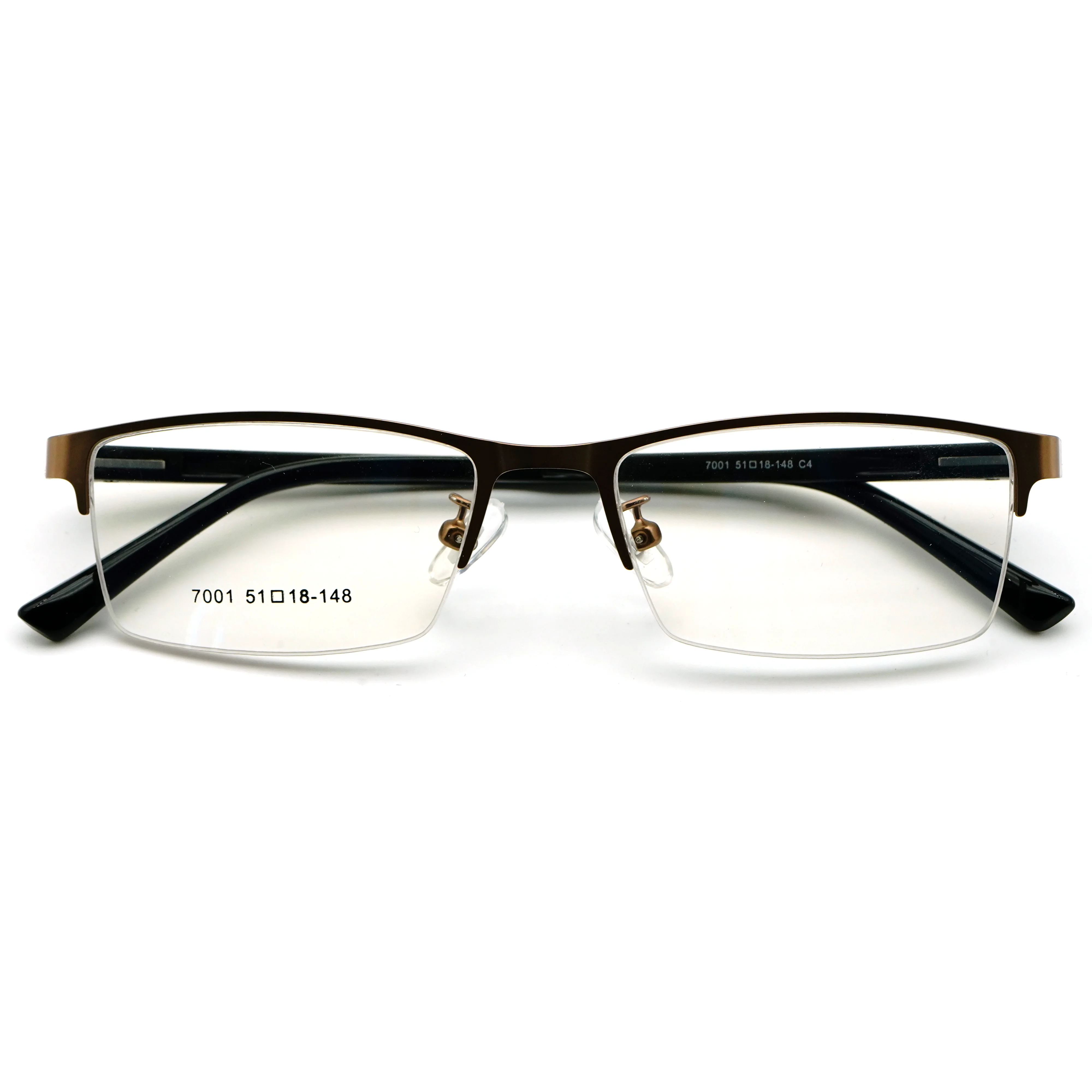 HOT Factory Direct Selling Half Frame Metal Square Glasses Frame Optical Reading Eyeglasses For Unisex men glasses rimless frame