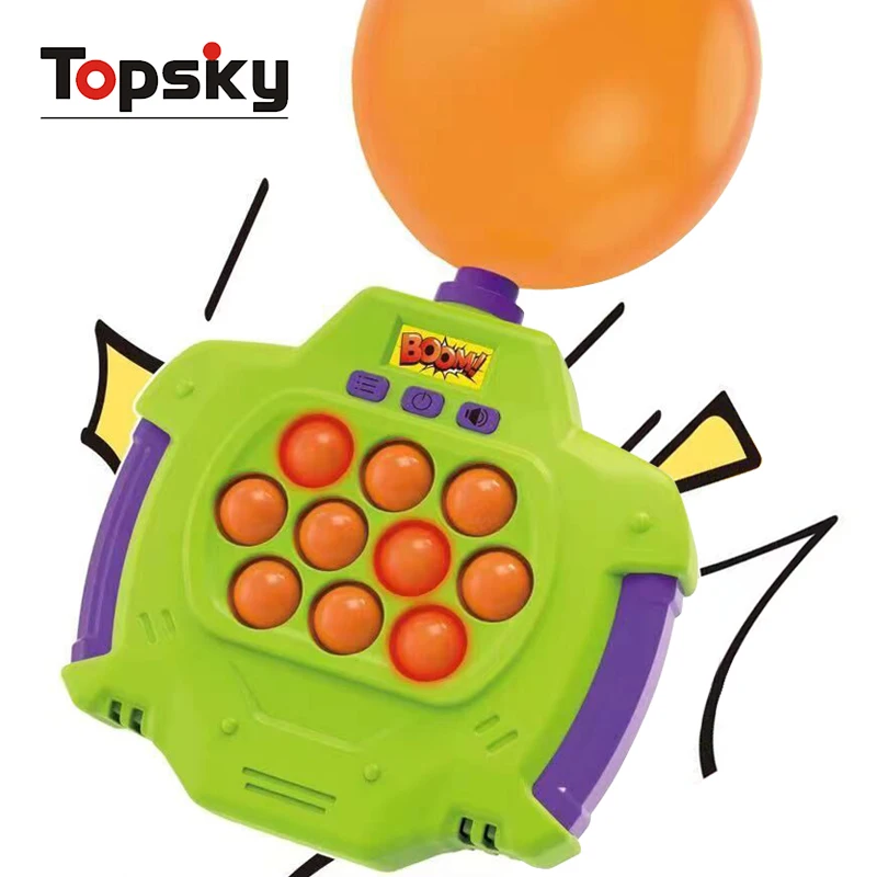 2024 Educational Pop Quick Push Game Console Fidget Toys Electronic Handheld Balloon Fast Push Game Squeeze Toys for Children