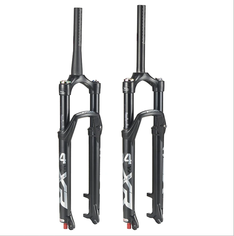 KRSEC 120mm Travel Air Bike Fork 26/27.5/29 Inch Straight Tapered Tube Suspension fork Quick Release MTB Bicycle Fork