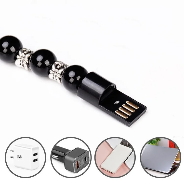 
2A 20cm Mobile Phones Mobile Micro Data Wire Cheap Micro One Shave Usb Data Cables bracelet Watch Earphone Tablet usb cable 