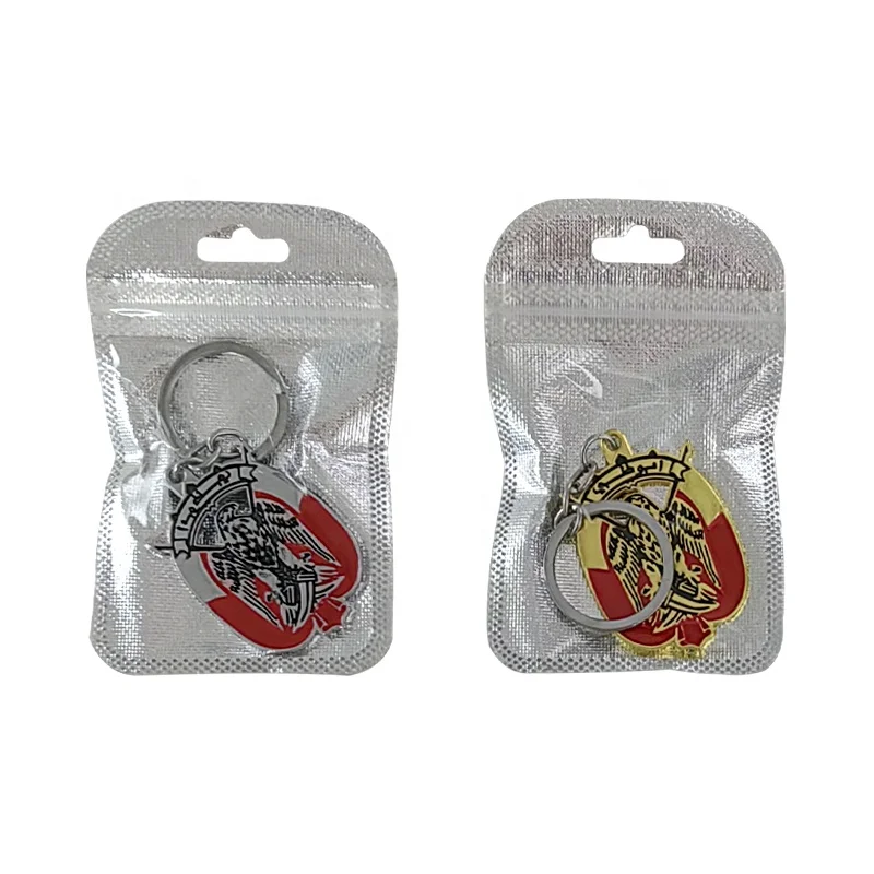 Car keychain Abu Dhabi UAE Falcon badge double-sided logo metal car keychain keychain souvenir gift