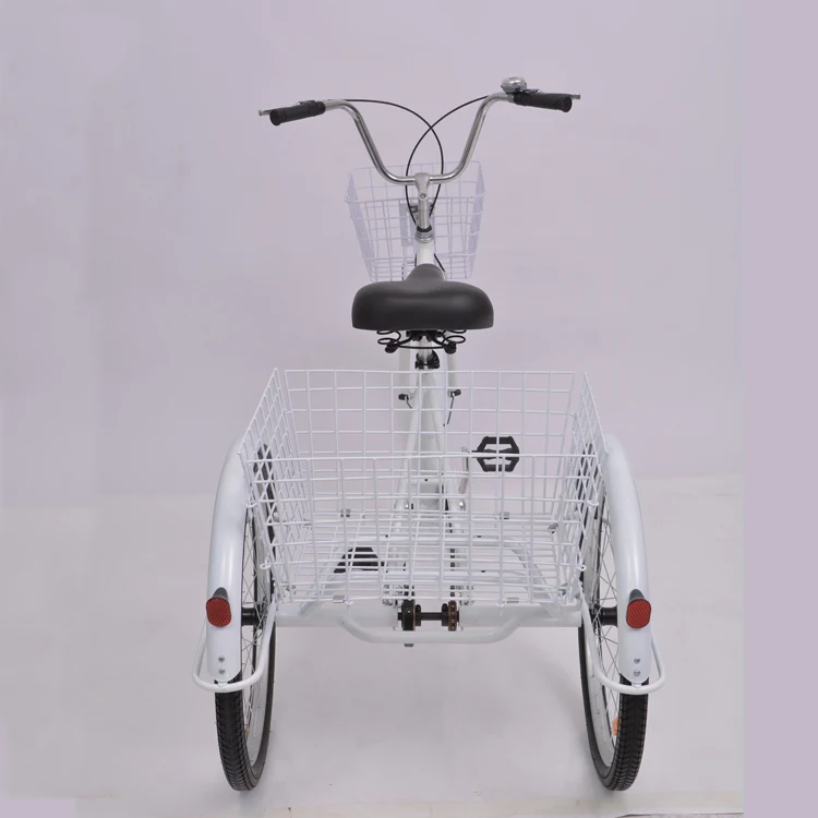 Factory 24 inch Aluminum Alloy Frame Single speed 7 Speed Adult 3 Wheels Tricycle Trick