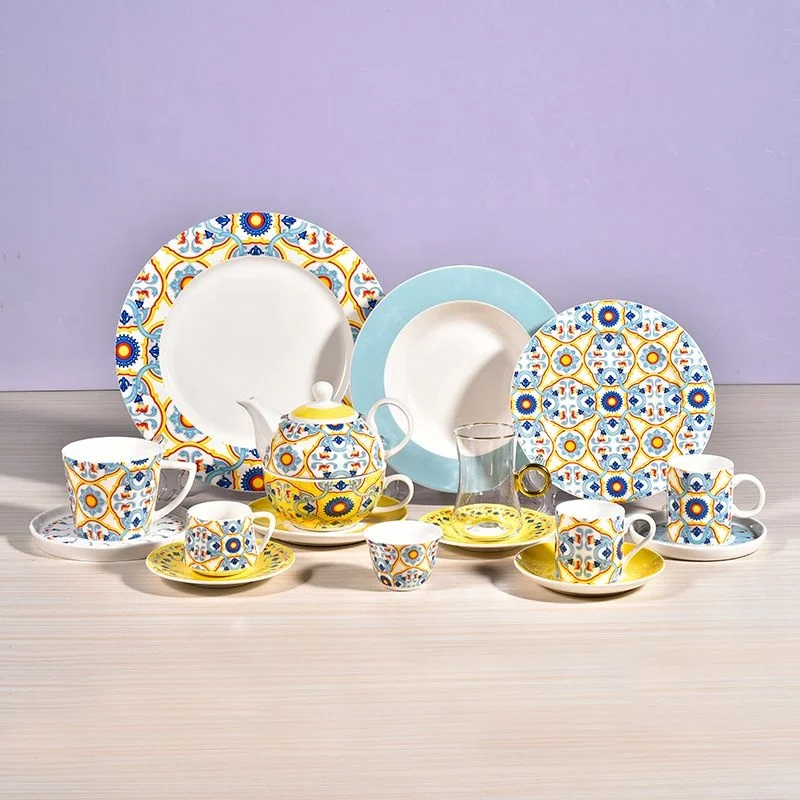High quality new design hot selling new bone china dinnerware sets tableware set