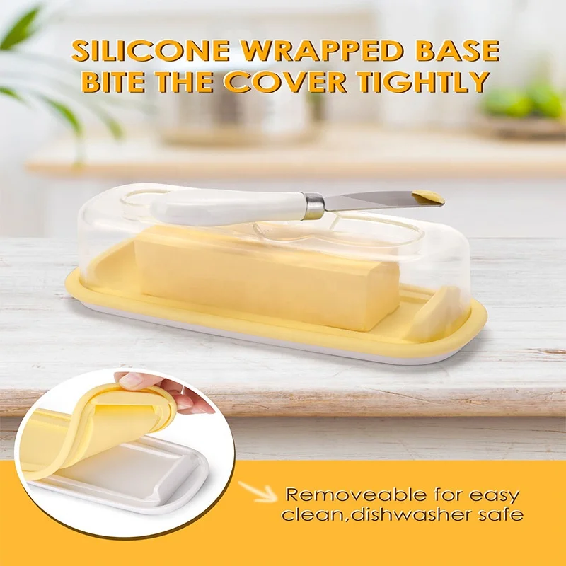 2025 New Arrivals Home and Kitchen Airtight Butter Dish With Lid and Knife Butter Keeper Holder Butter Container
