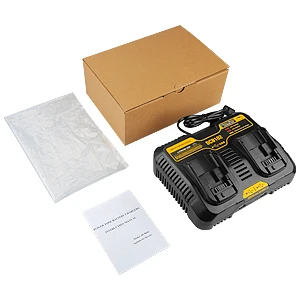 Two-groove 3A charger 100v-240v 50/60hz 120W is suitable for dewalt 12v-20v/lithium battery