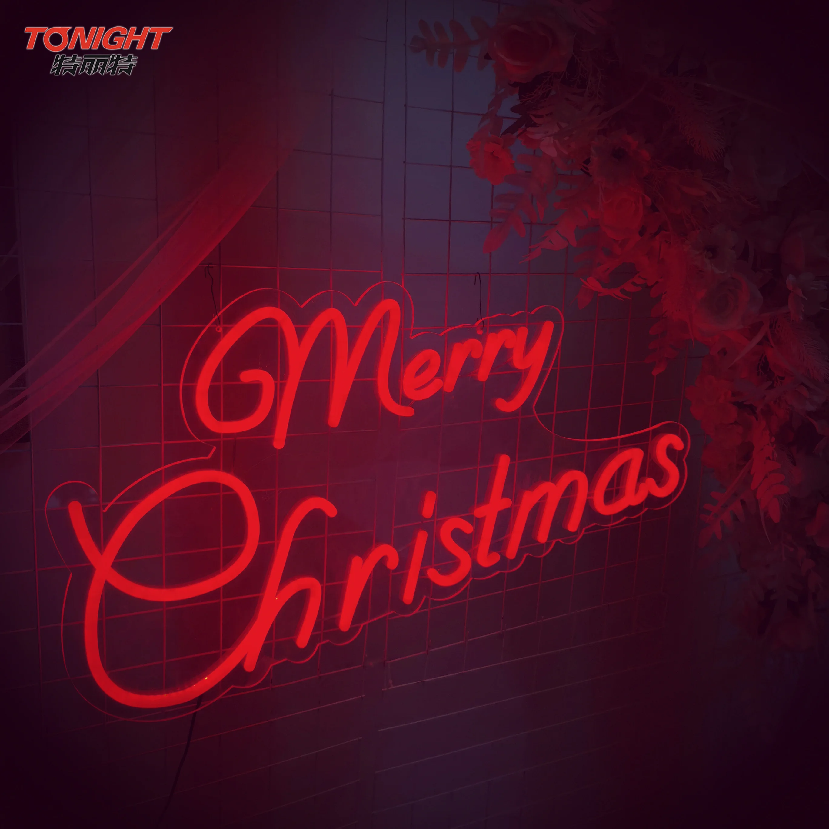 custom merry christmas led neon sign