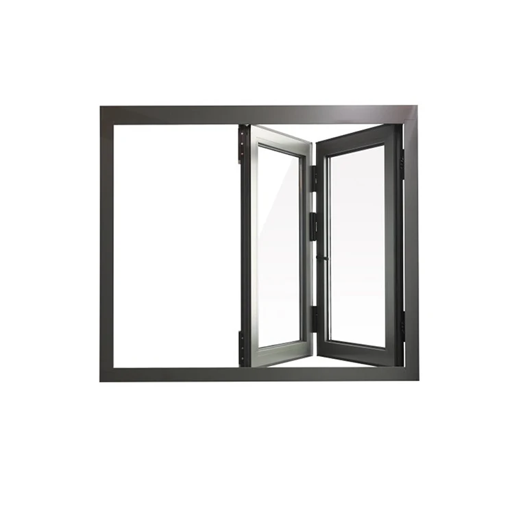 Aluminum folding windows tempered glass window for apartment and hotel aluminium windows frame