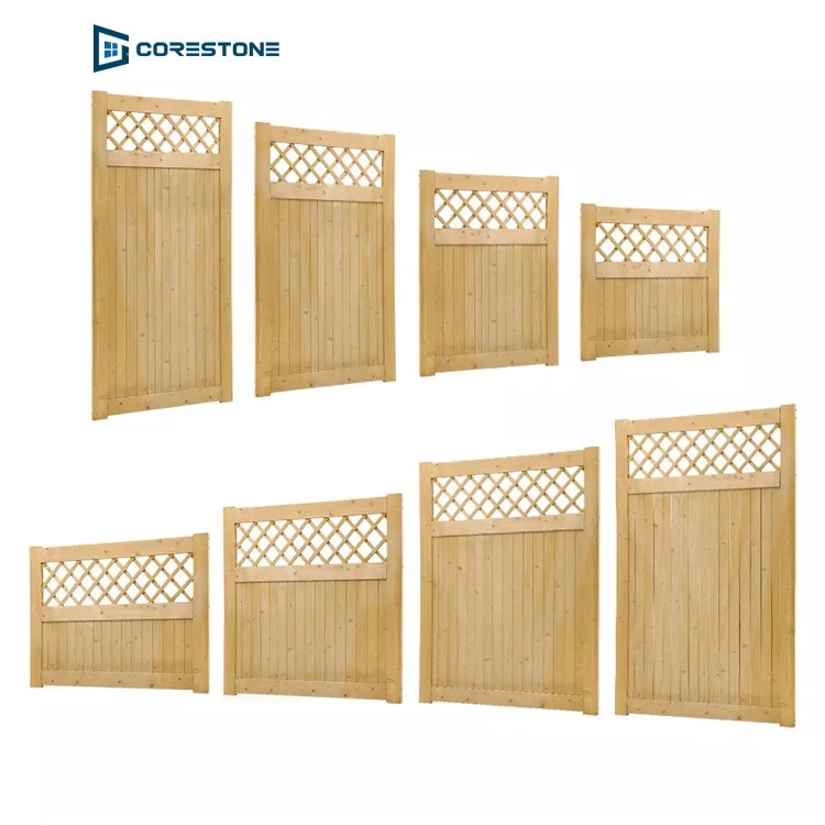 Lattice Top Wooden Garden Gate Pressure Treated Timber Pine Door Pedestrian Gate