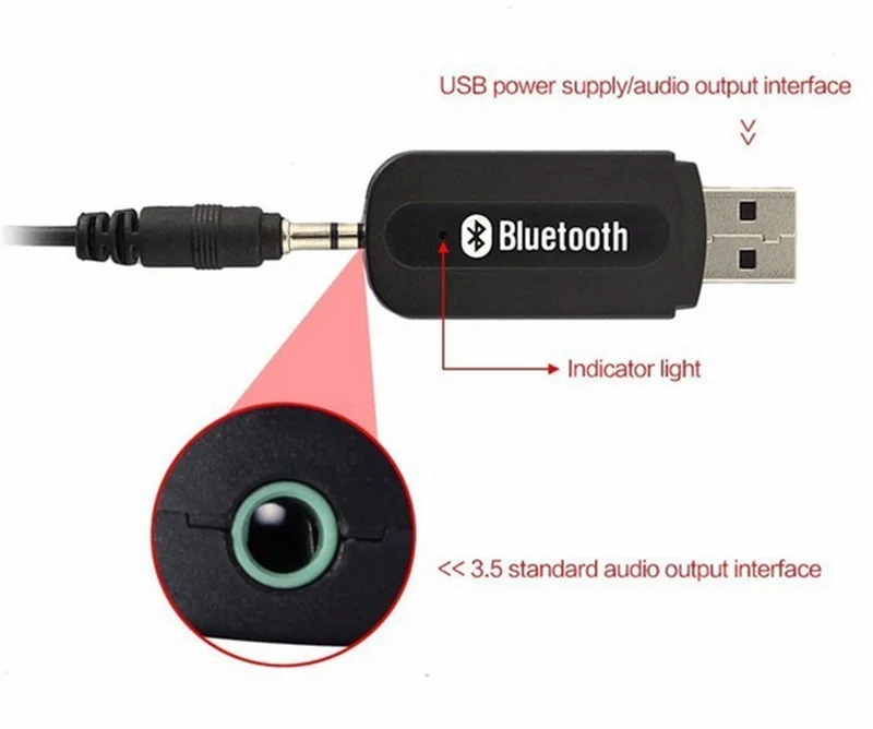  Беспроводной музыкальный стереоприемник USB Blue tooth 4 0 аудиостереоприемник 3 5 мм для автомобиля AUX
