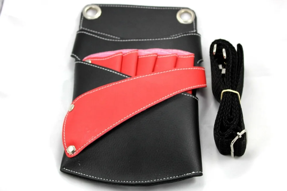 Hairdressing Bag Cutting Shear Pouch Barber Holster Salon Tool Hairdresser PU Leather Scissor Holder