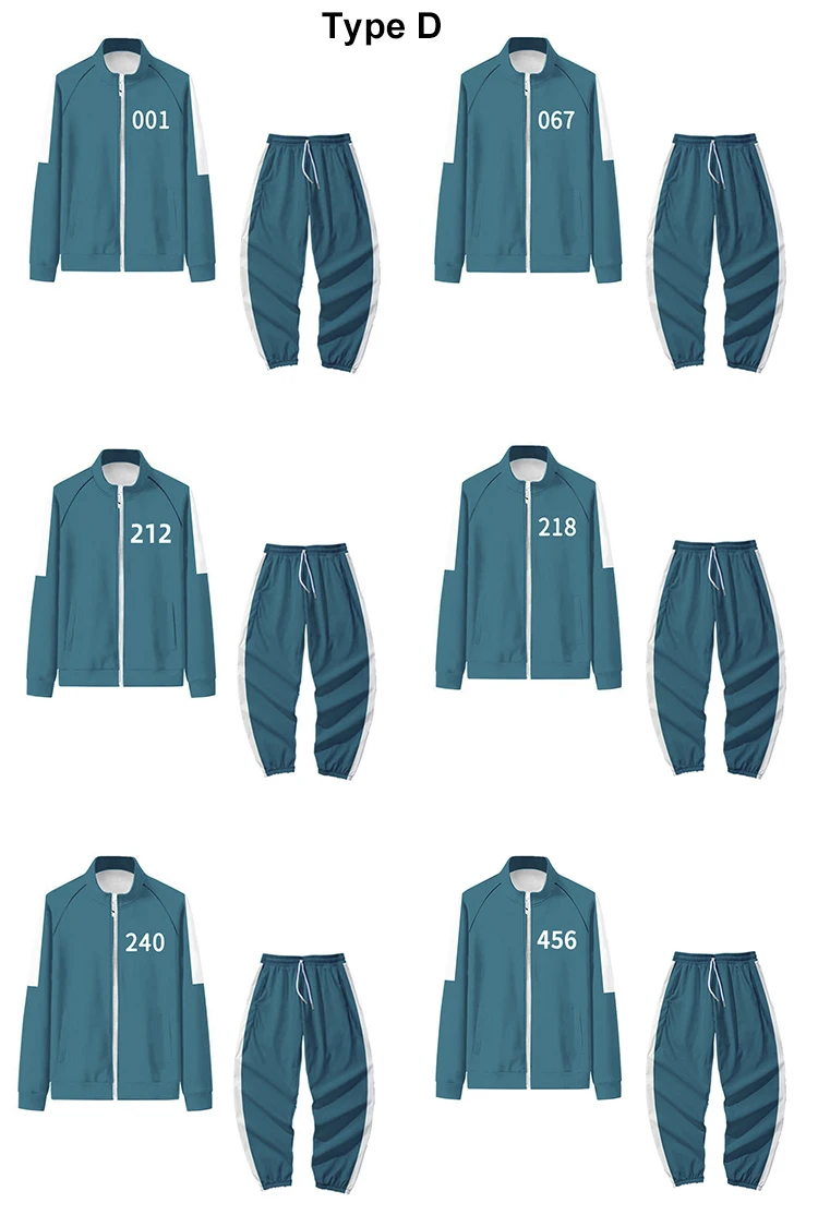 Popular Hot Stock Squid Game Outfit Halloween Adults Children 2021 Korean TV & Movie Cosplay Squid Game Suit Squid Game Costume