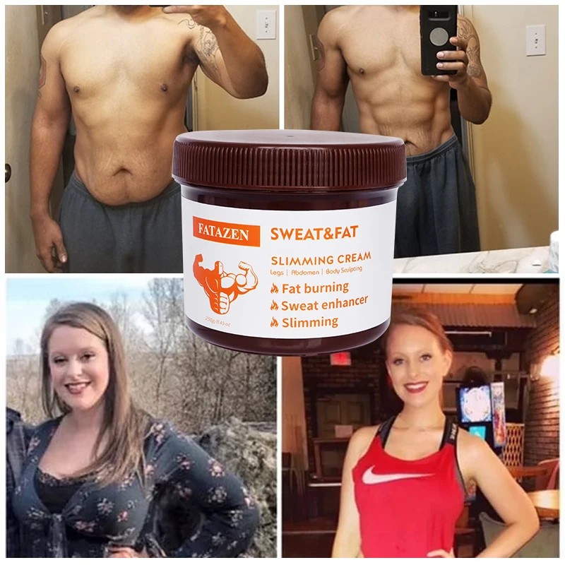 FATAZEN 250g Anti Cellulite Hot Cream Sweat Stick Fat Burner Gel Slimming Cream Body Massage Weight Loss Private Label Hot Cream