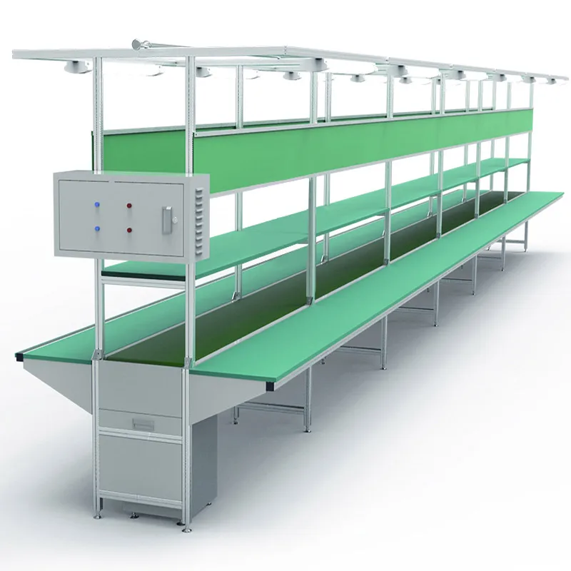 2023 LANGLE Anti Static LED Work Table Aluminum Alloy Assembly Line to Map Customization Conveyor Belt Workstation