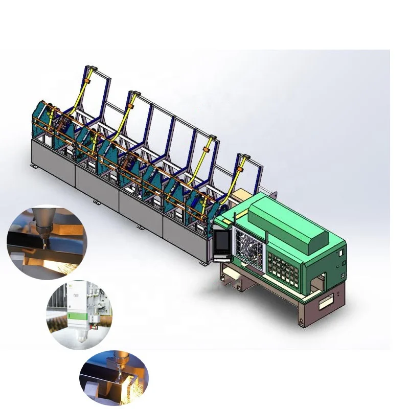 Manufacture Sells Laser Pipe Cutting Machine Maquina de Corte Laser Tube Cutting Machine with Automatic Feeding and Loading