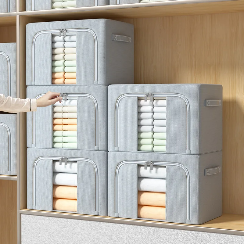 Household Use Bedroom Wardrobe Comforter Clothes Storage Child Toy Storage Box With Logo And Color