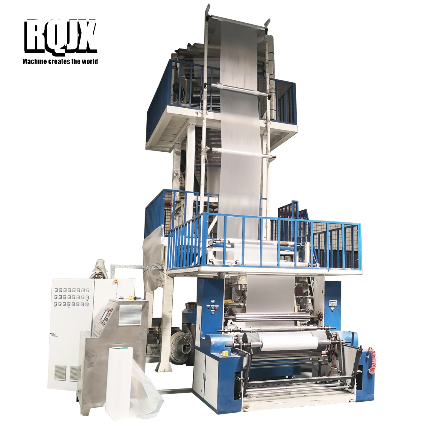 High Speed ABA Biodegradable HDPE LDPE PE bio polythene film blowing machine extruder