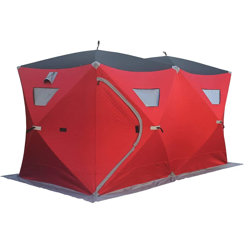 Double Room 8 Person Portable Pop-up Large Suana Tent Winter Ice Fishing Tents For Shelter Insulated