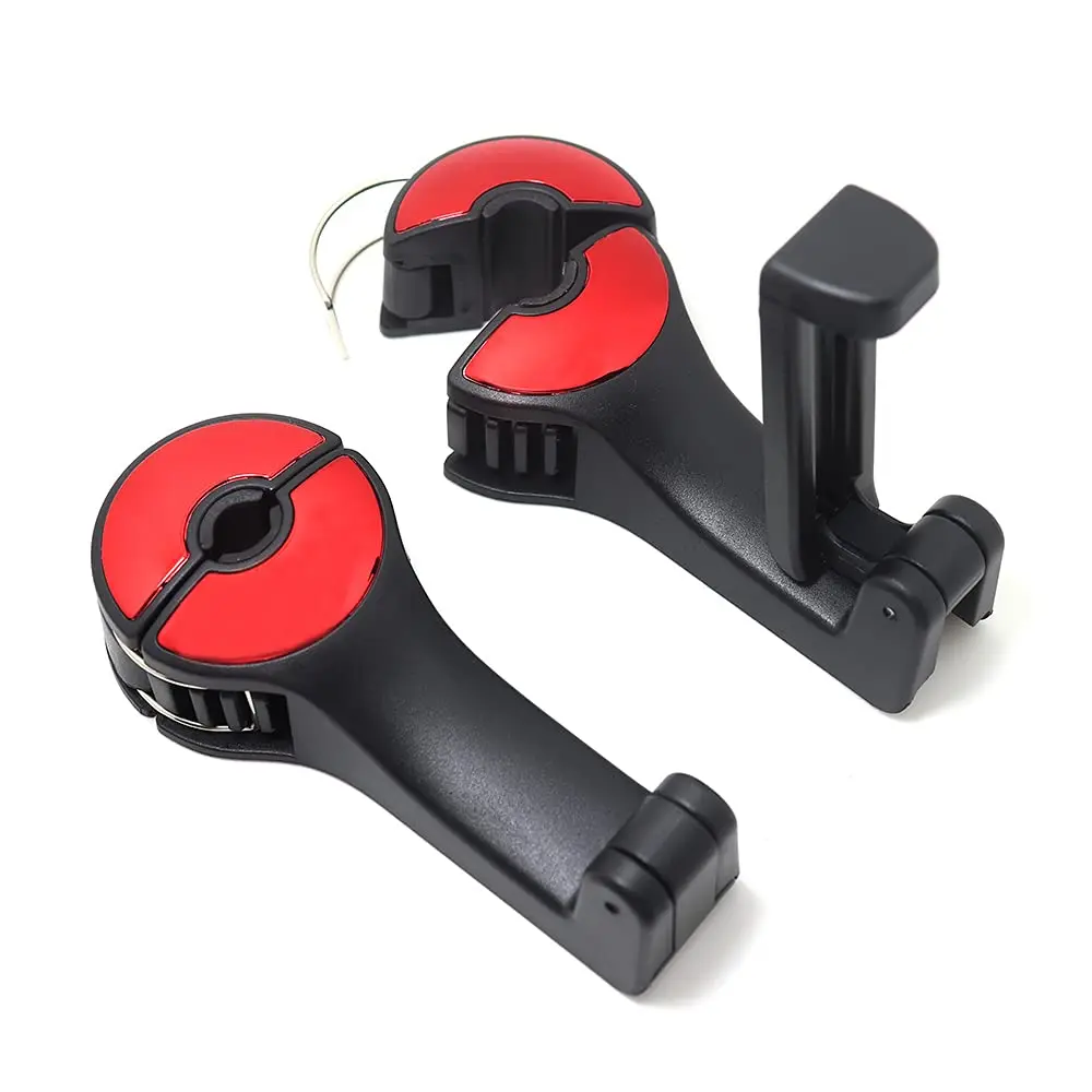 Hot Sale 2 in 1 Hook Hanger Vehicle Phone Clip Universal Car Hooks Back Seat Headrest Cellphone Mount Holder For Bag Clothes
