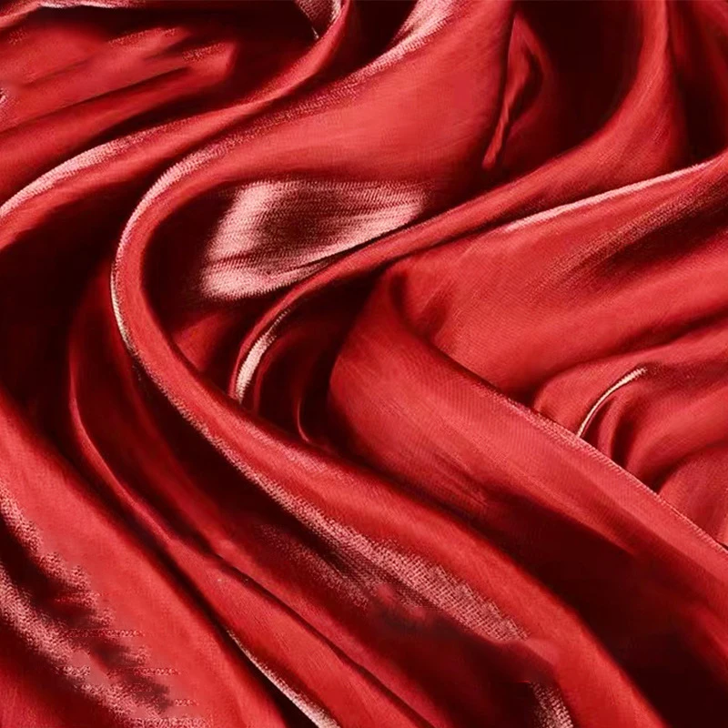 Rainbow Island Bright Silk Memory Satin Dress Fabrick, Gloss Flash Satin Silky Satin Organza Shirt Fabric