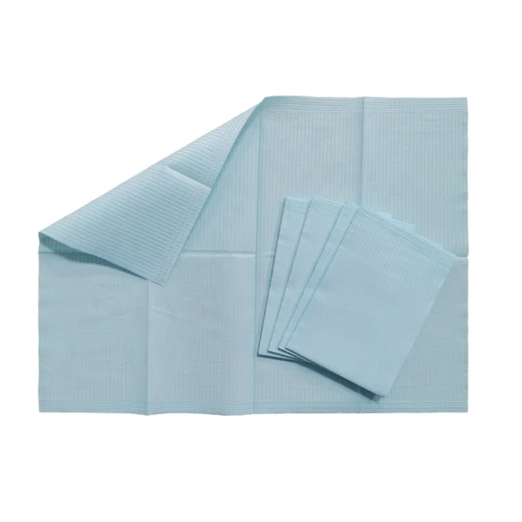 Wholesale Surgical Consumable 3 Layers Bib Blue Dental-Bibs For Dentist