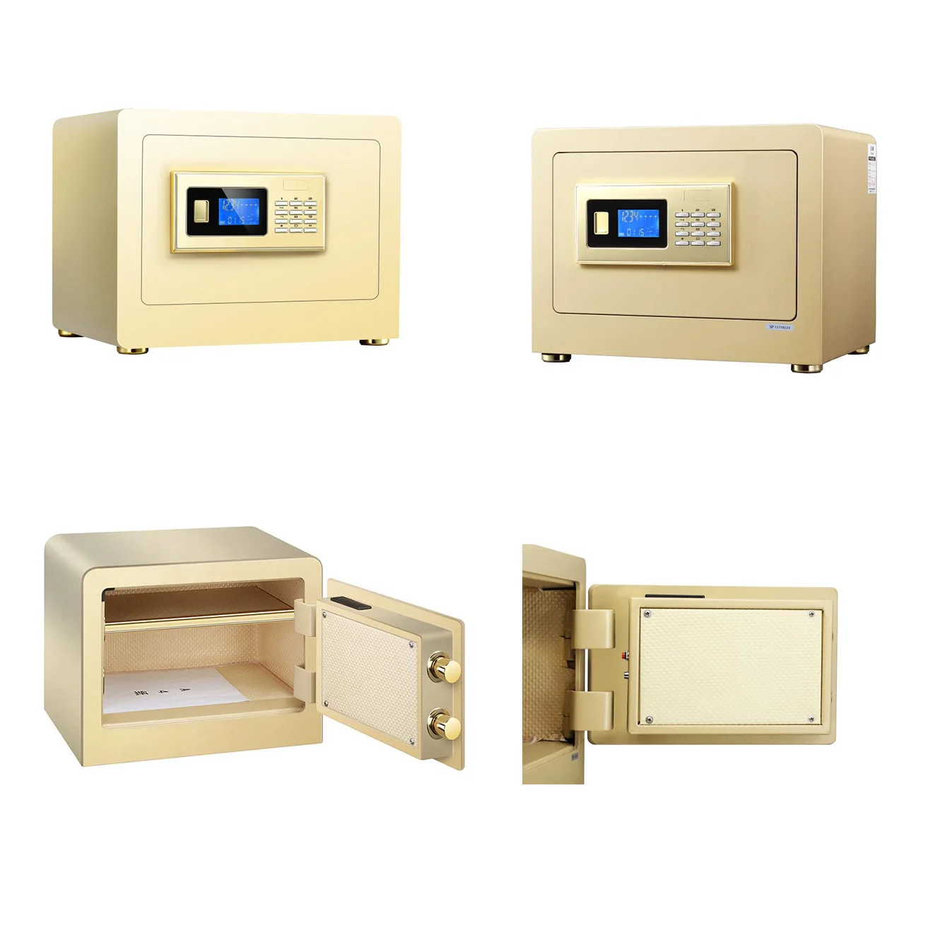 Time locking container steel plate safe box with interior capet for guest room