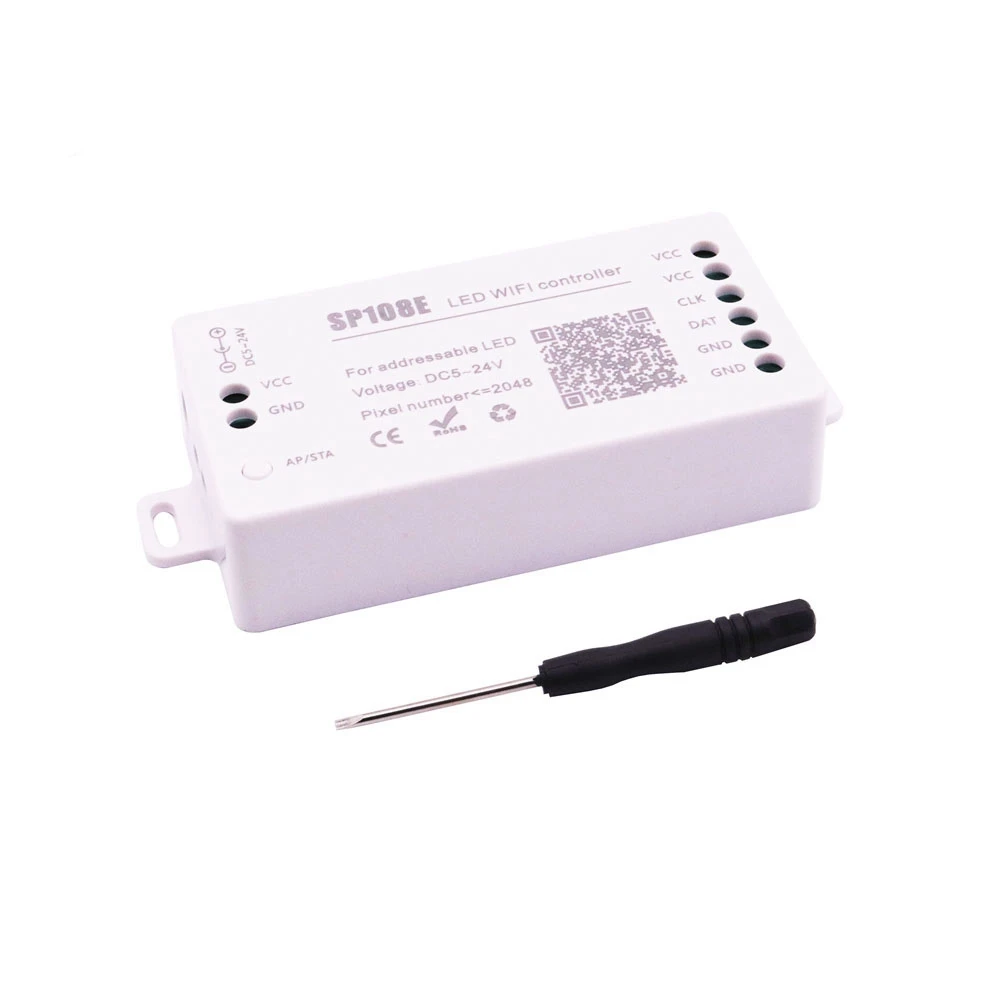 WS2811 WS2812B RGB IC SPI Wifi + Bluetooth светодиодный контроллер WS2813 WS2815 SK6812 SP108E пиксельный светодиодный контроллер DC5-24V