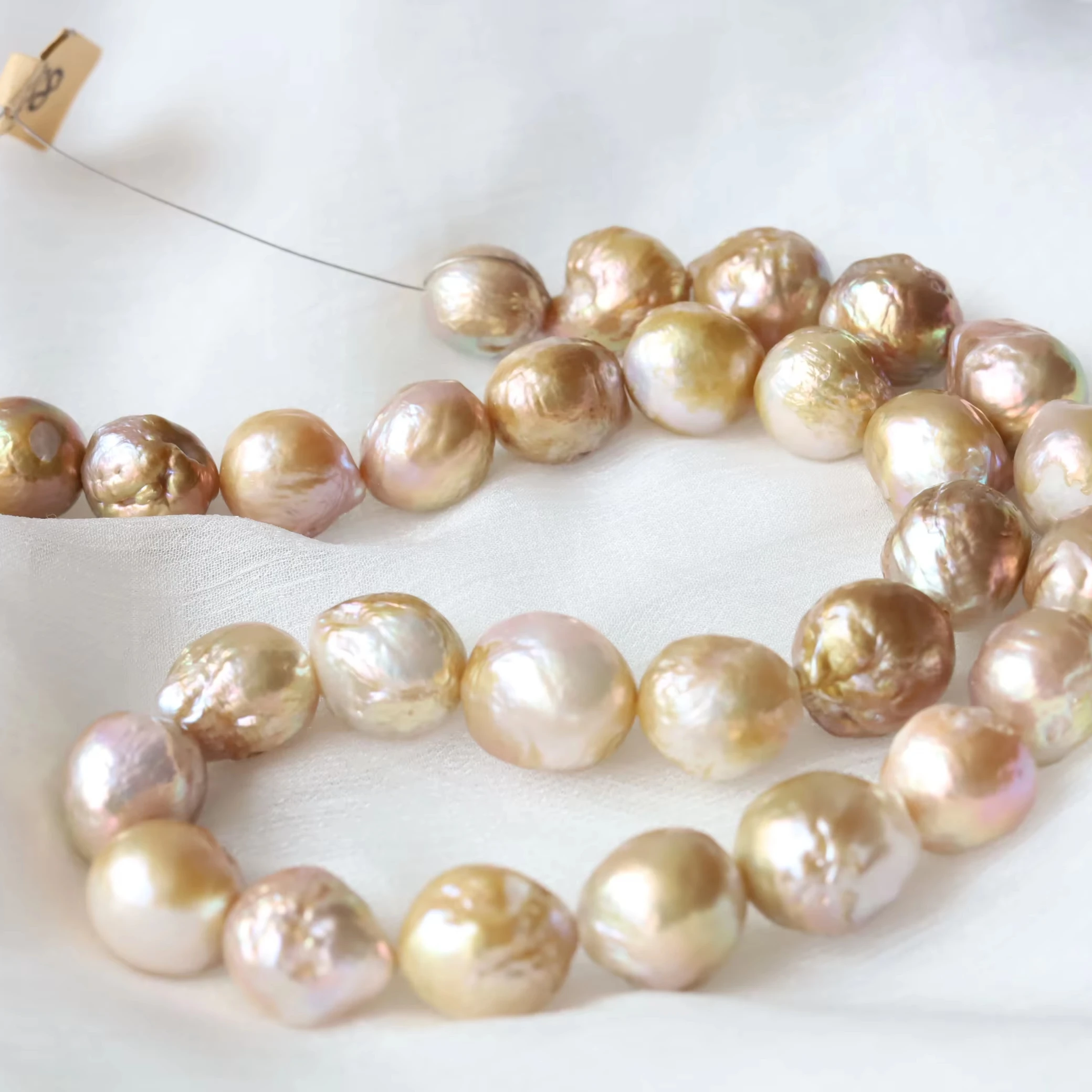 Аврора Сияющий морщинистый барочный сахар бумага натуральный пресноводный жемчуг