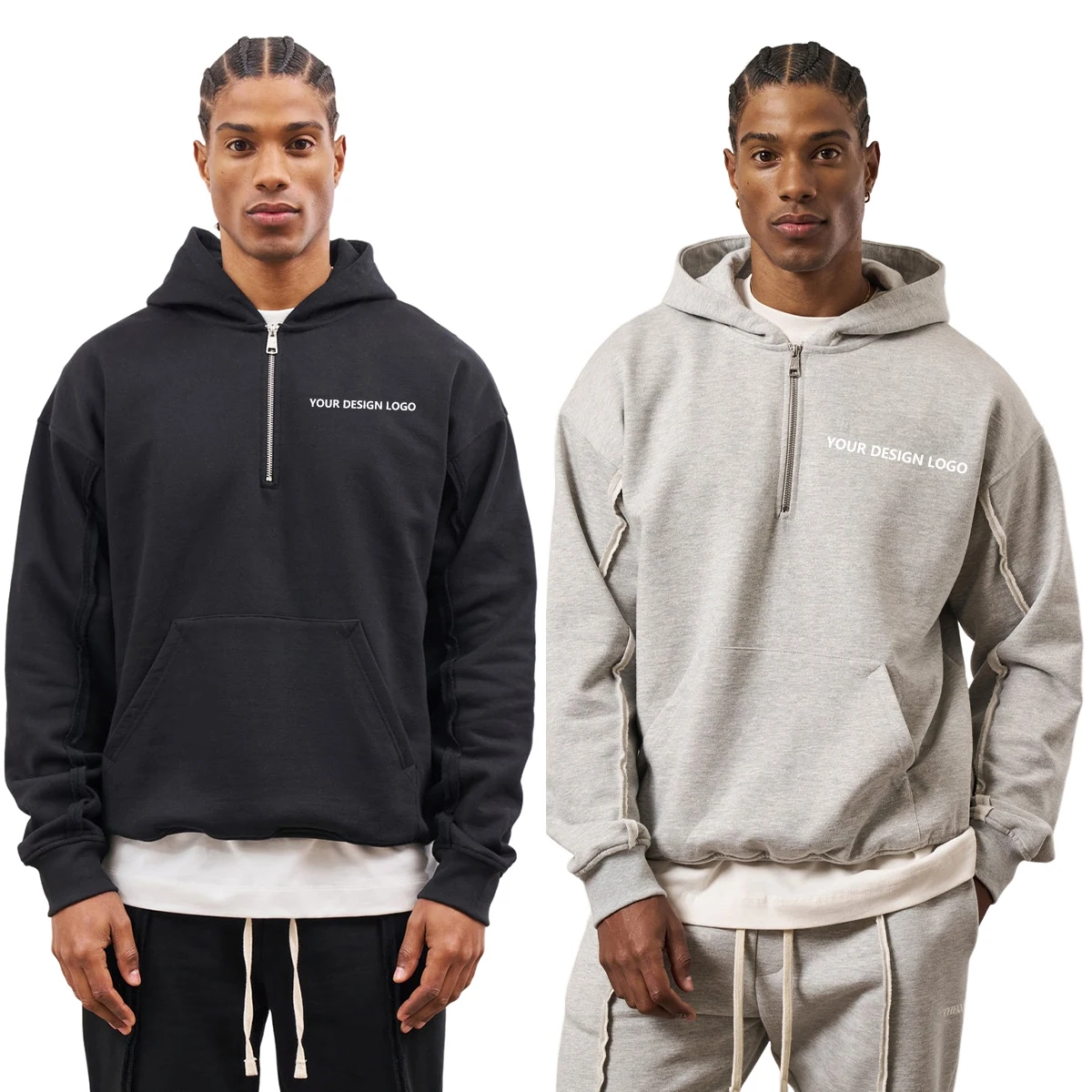 Gingtto Flare Jogger Tracksuit Custom Desgin Print Two Piece Set Streetwear Tracksuit Sweatpants And Hoodie Set