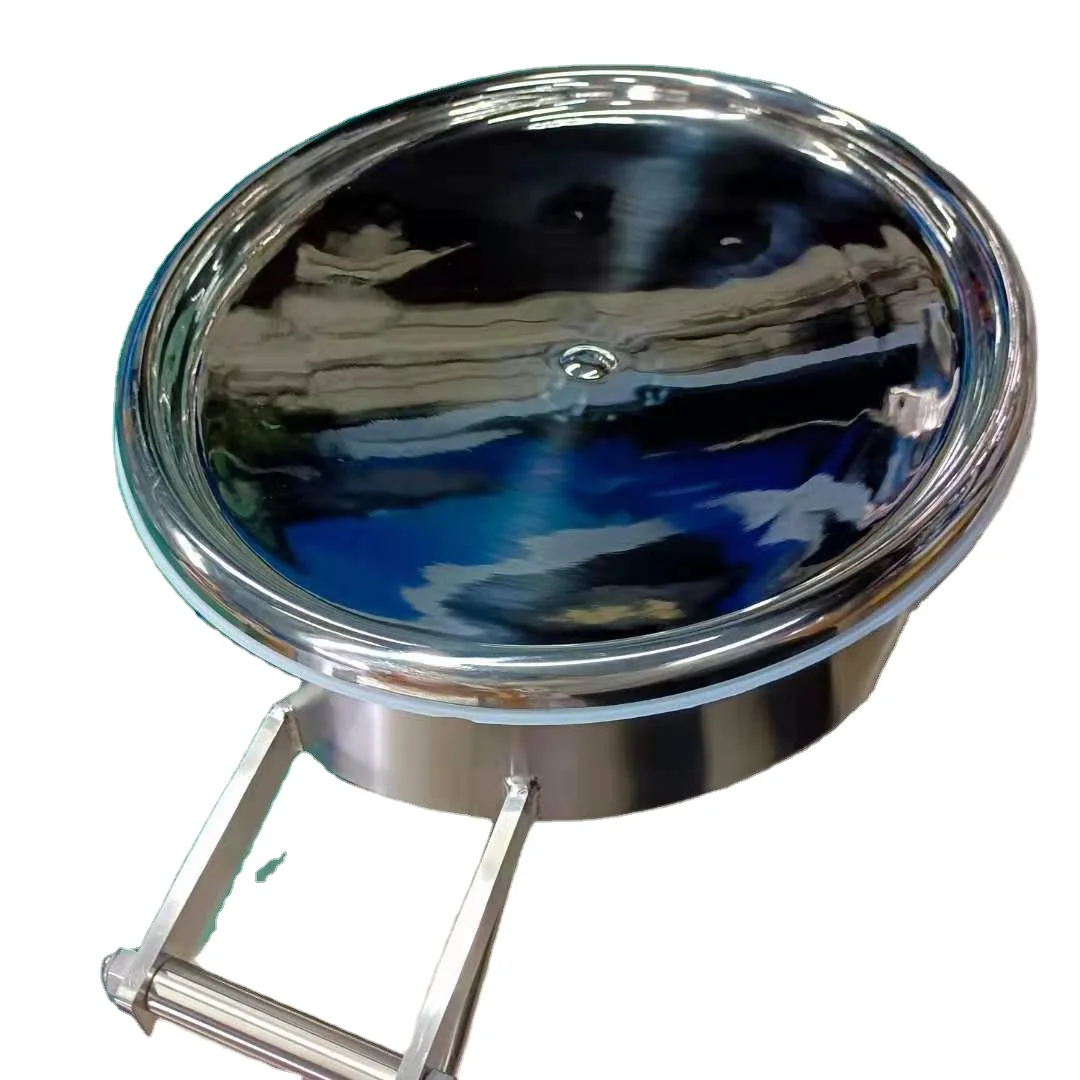 China Factory Price 430*330 Customized Non Pressure Inverted Oval Manhole Cover, stainless steel 304/316  Manway