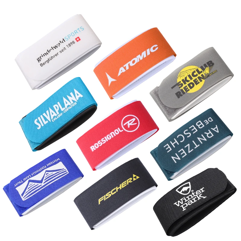 Custom Logo Nordic Tube Hook Loop Alpine Ski Strap Snowboard Binding Strap Ski Band