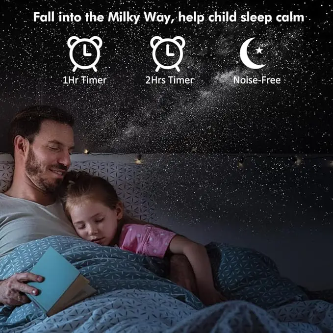 Star Projector, Ultra Clear Galaxy Night Light with 4K Replaceable 13 Galaxy Discs 360 Rotation Real Sky Light for Kids Room