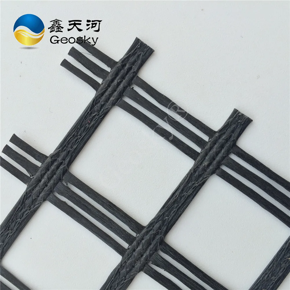 Factory Supply Layer asphalt  Fiberglass Biaxial   Geogrid  80 - 80 KN For Road
