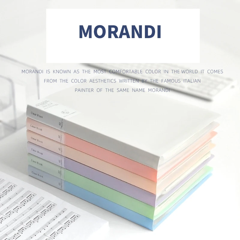  Morandi color 10/20/30/40/60/80/100 страниц a4 офисные канцелярские принадлежности pp пластиковые папки для