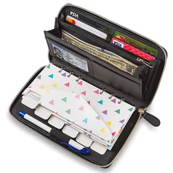 Large Capacity Multi Use All-in-One Cash Budget Binder Envelope System Wallet Budget Binder with cash envelopes