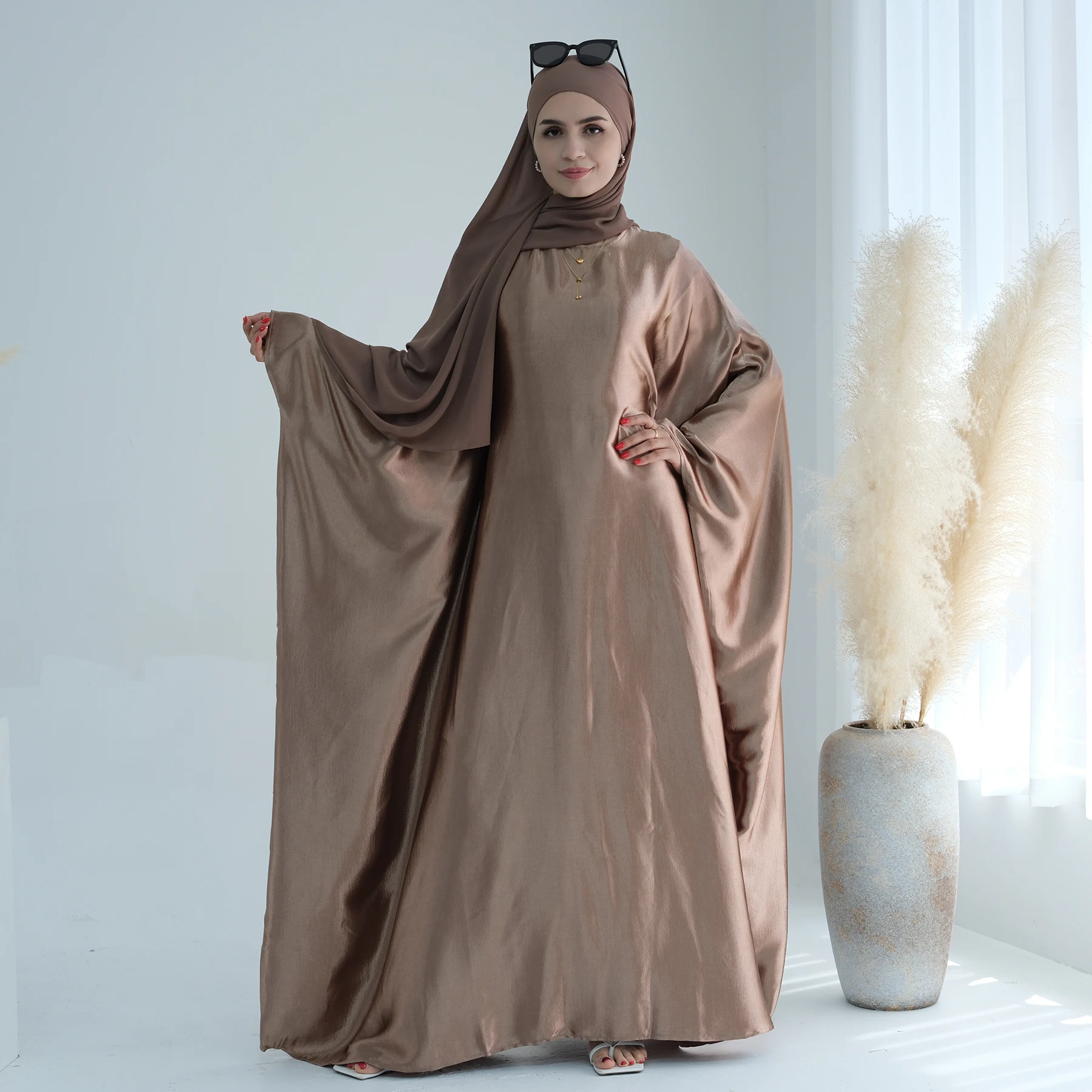 Loriya Abaya 2025 Islamic Clothing Oversized Modest Dresses With Belt inside Abaya Women Muslim Dress Eid Ramadan Luxury Abaya