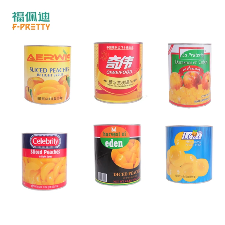 Canned peach halves sliced diced in light syrup