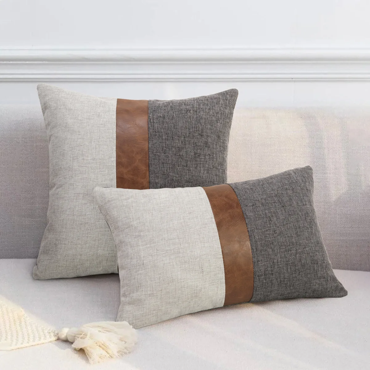 Распродажа наволочки в стиле бохо для подушки 100% из хлопка и искусственной кожи современные декора дивана на открытом воздухе